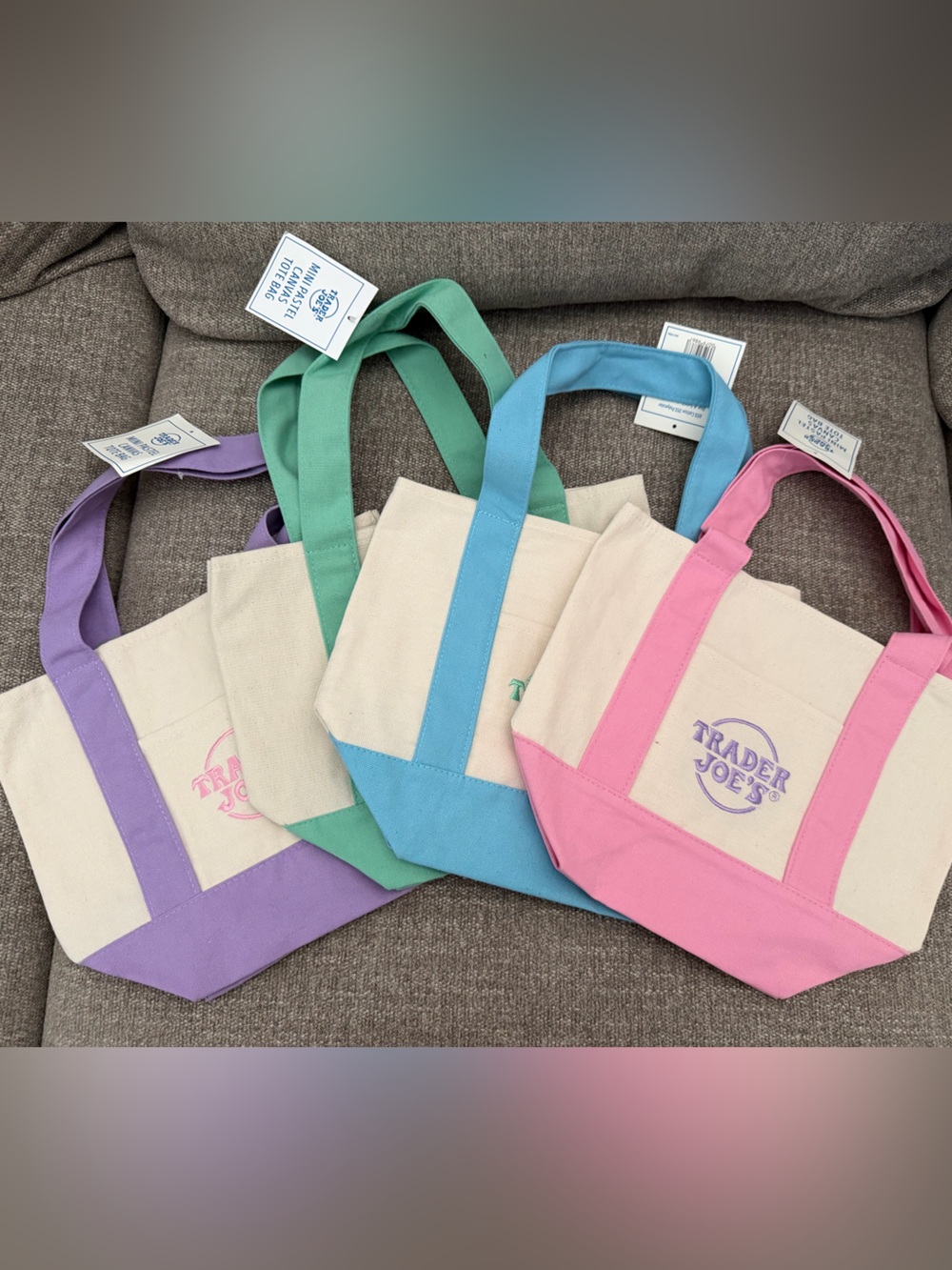 Trader Joe's Pastel totes